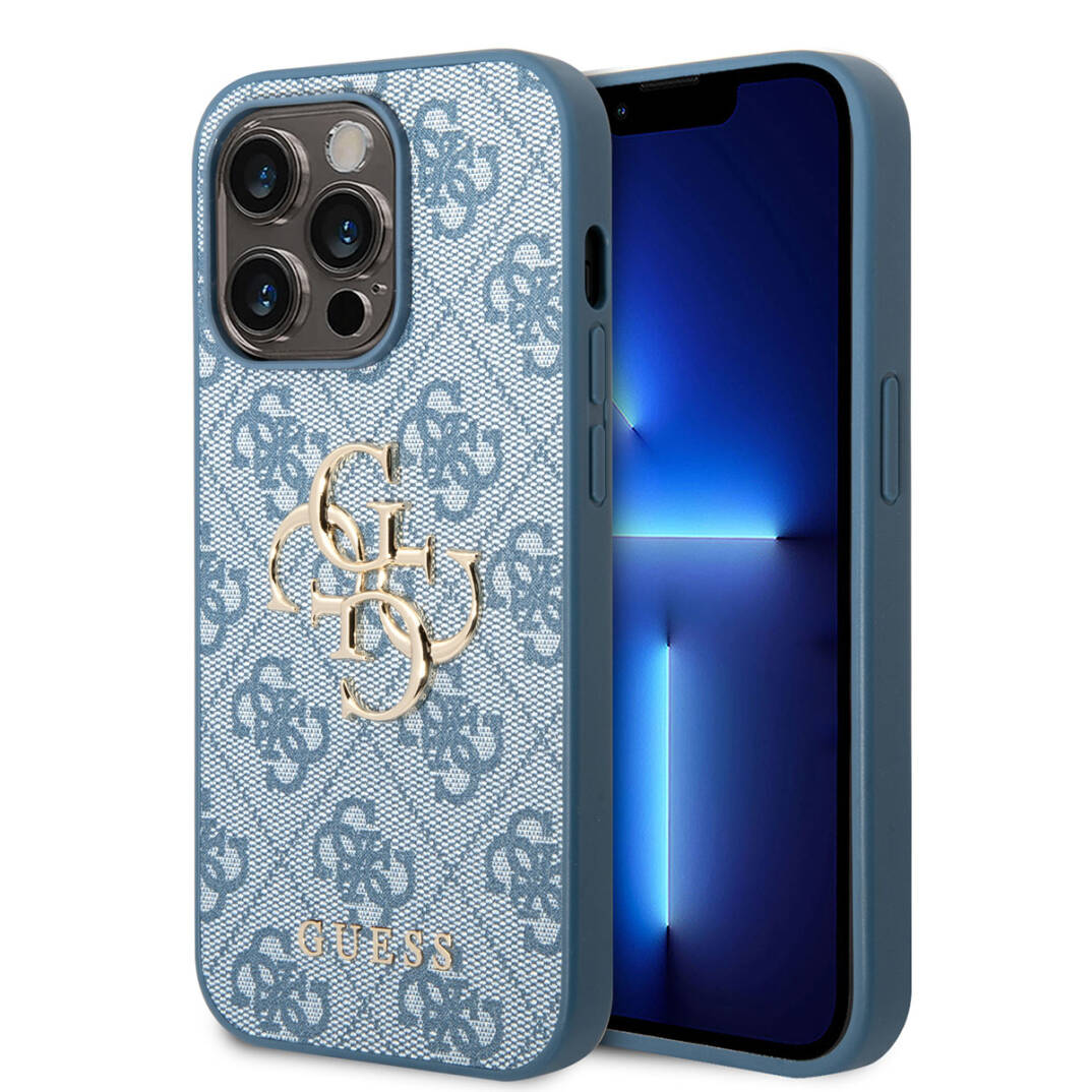 Apple iPhone 14 Pro Max Kılıf GUESS PU Deri Büyük Metal Logo Dizaynlı Kapak - 17