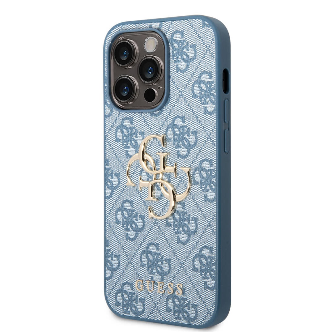 Apple iPhone 14 Pro Max Kılıf GUESS PU Deri Büyük Metal Logo Dizaynlı Kapak - 18
