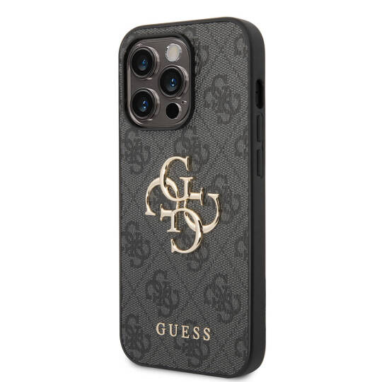 Apple iPhone 14 Pro Max Kılıf GUESS PU Deri Büyük Metal Logo Dizaynlı Kapak - 19