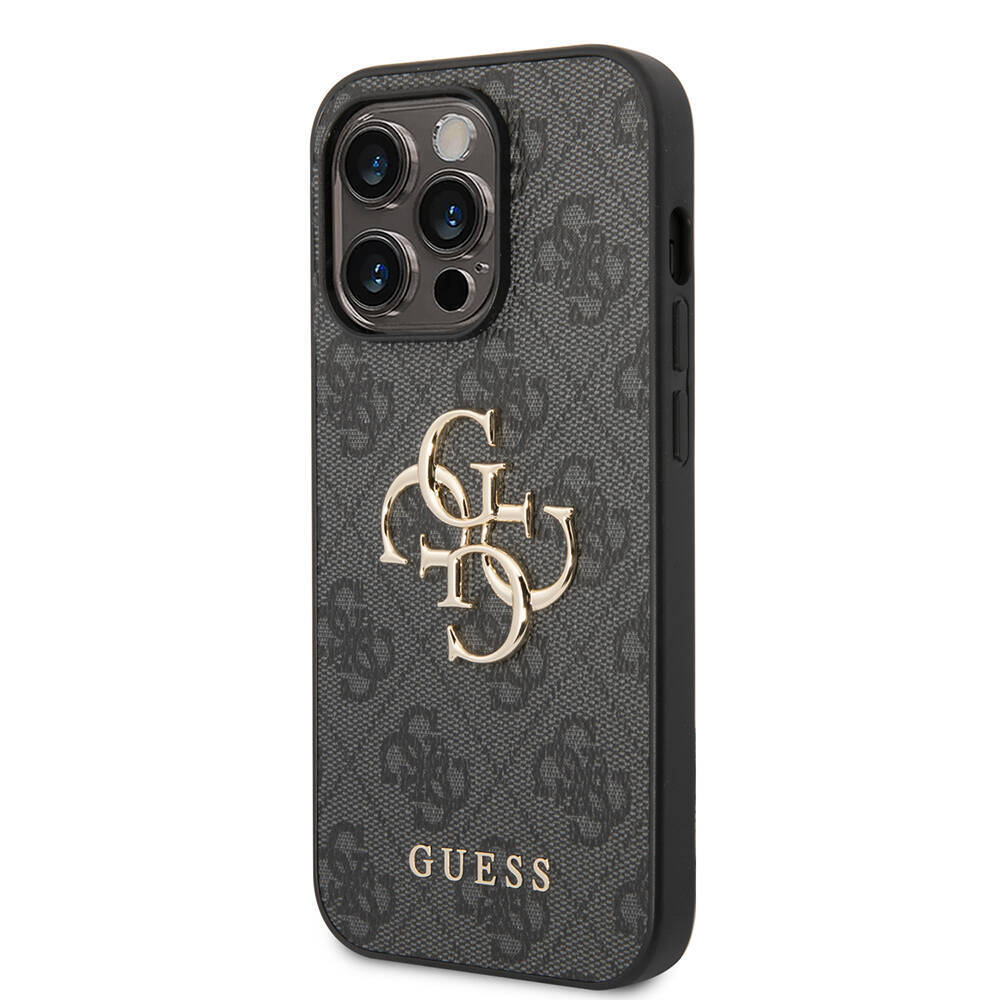 Apple iPhone 14 Pro Max Kılıf GUESS PU Deri Büyük Metal Logo Dizaynlı Kapak - 19