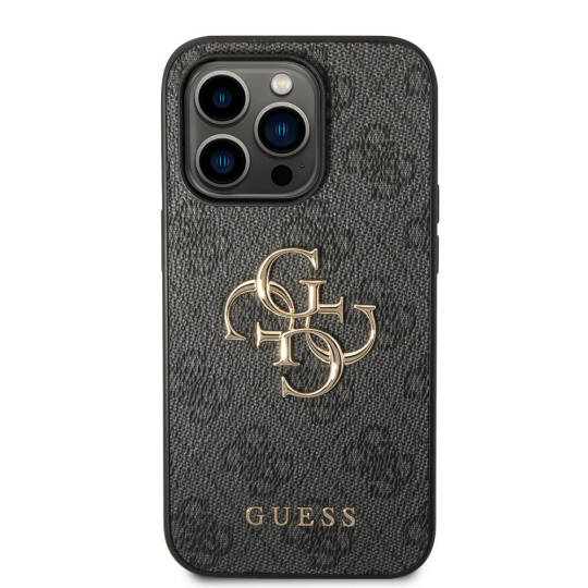 Apple iPhone 14 Pro Max Kılıf GUESS PU Deri Büyük Metal Logo Dizaynlı Kapak - 20