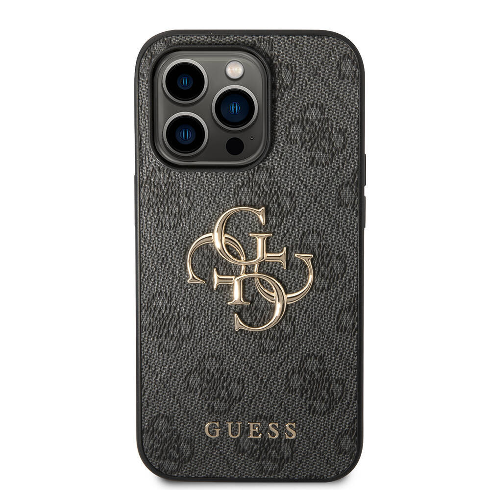 Apple iPhone 14 Pro Max Kılıf GUESS PU Deri Büyük Metal Logo Dizaynlı Kapak - 20