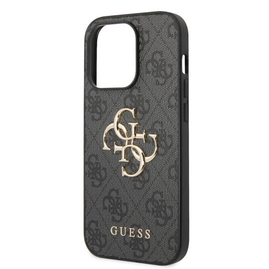 Apple iPhone 14 Pro Max Kılıf GUESS PU Deri Büyük Metal Logo Dizaynlı Kapak - 23