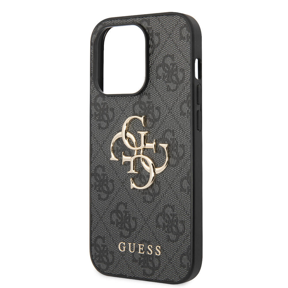 Apple iPhone 14 Pro Max Kılıf GUESS PU Deri Büyük Metal Logo Dizaynlı Kapak - 23
