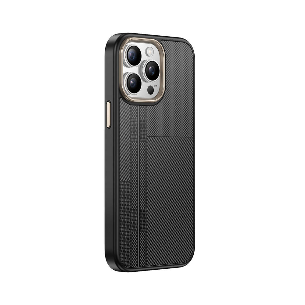 Apple iPhone 14 Pro Max Kılıf M-safe Şarj Özellikli Karbon Fiber Görünümlü Zore Antina Kapak - 8