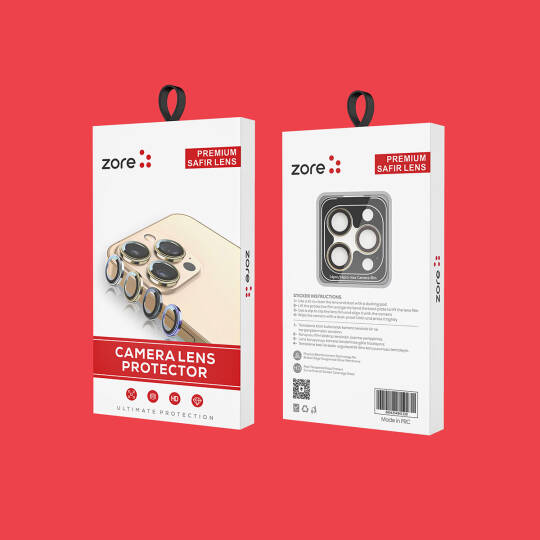 Apple iPhone 14 Pro Max Zore CL-12 Premium Safir Parmak İzi Bırakmayan Anti-Reflective Kamera Lens Koruyucu - 15