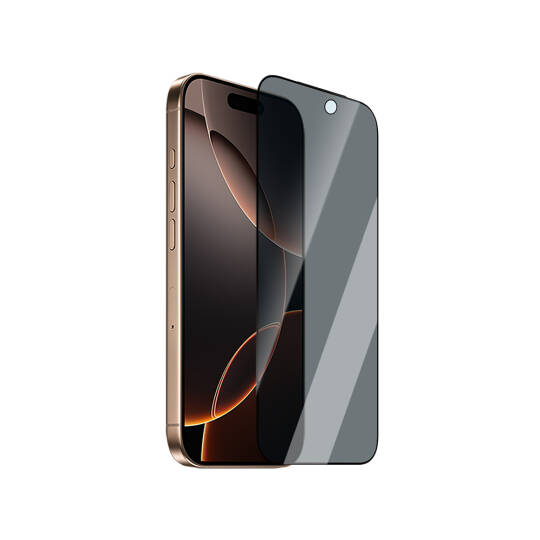 Apple iPhone 15 CaseWorld Applicator Serisi 2.5D Eyesafe Mavi Işık Teknolojili 0.33mm Privacy Temperli Cam Ekran Koruyucu + Uygulama Aparatı - 3