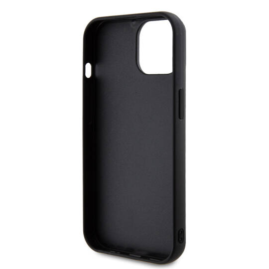 Apple iPhone 15 Kılıf Guess Orjinal Lisanslı PU Deri Metal Yazı Logolu Kapitone Kapak - 8