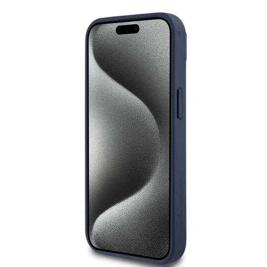 Apple iPhone 15 Kılıf Lacoste Orjinal Lisanslı M-safe Şarj Özellikli PU Deri Görünümlü Kartlıklı Karışık Monogram Desenli Kapak - 9