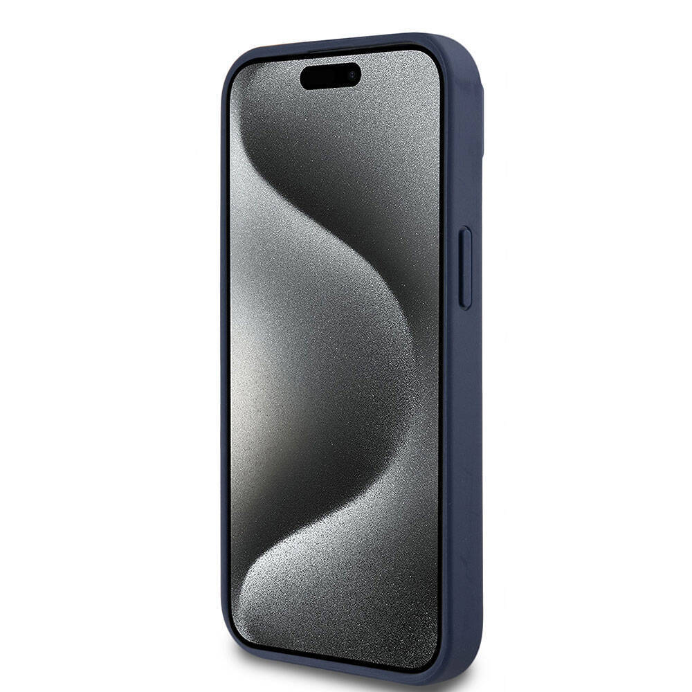 Apple iPhone 15 Kılıf Lacoste Orjinal Lisanslı M-safe Şarj Özellikli PU Deri Görünümlü Kartlıklı Karışık Monogram Desenli Kapak - 9