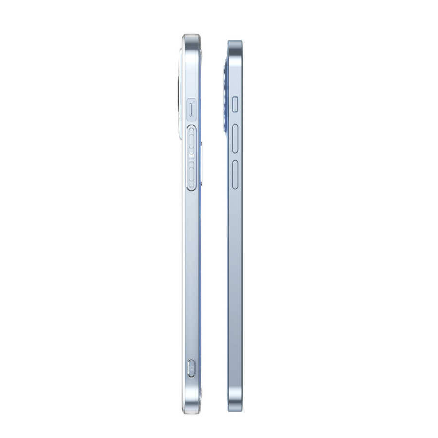 Apple iPhone 15 Kılıf Zore M-safe Şarj Özellikli Şeffaf Tek Kamera Çerçeveli Porto Kapak - 3