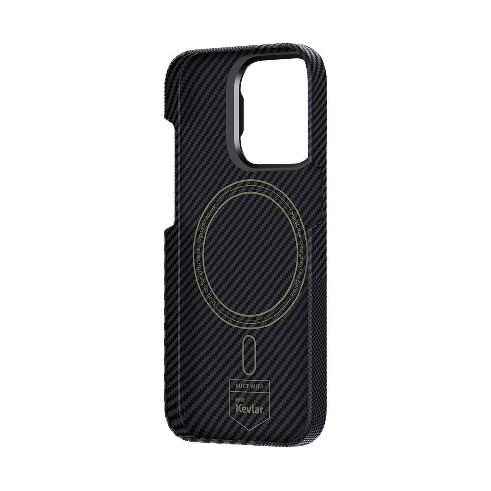 Apple iPhone 15 M-safe Şarj Özellikli Karbon Fiber Benks Montage ArmorAir Kevlar Kapak - 5
