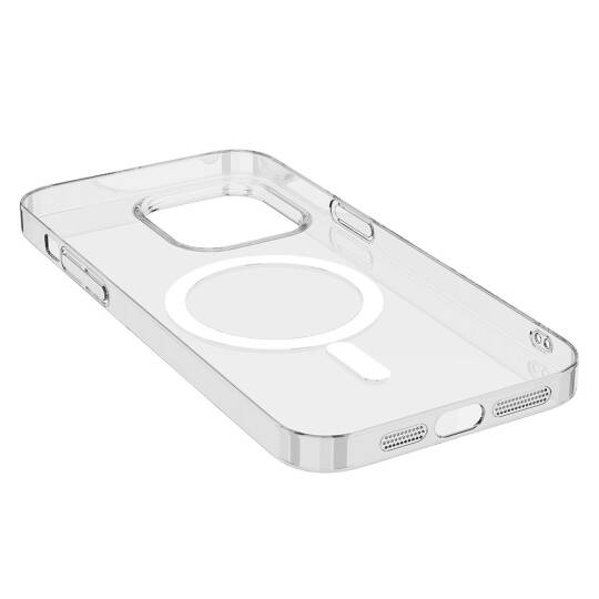 Apple iPhone 15 Plus Kılıf Zore M-safe Şarj Özellikli Şeffaf Tek Kamera Çerçeveli Porto Kapak - 4