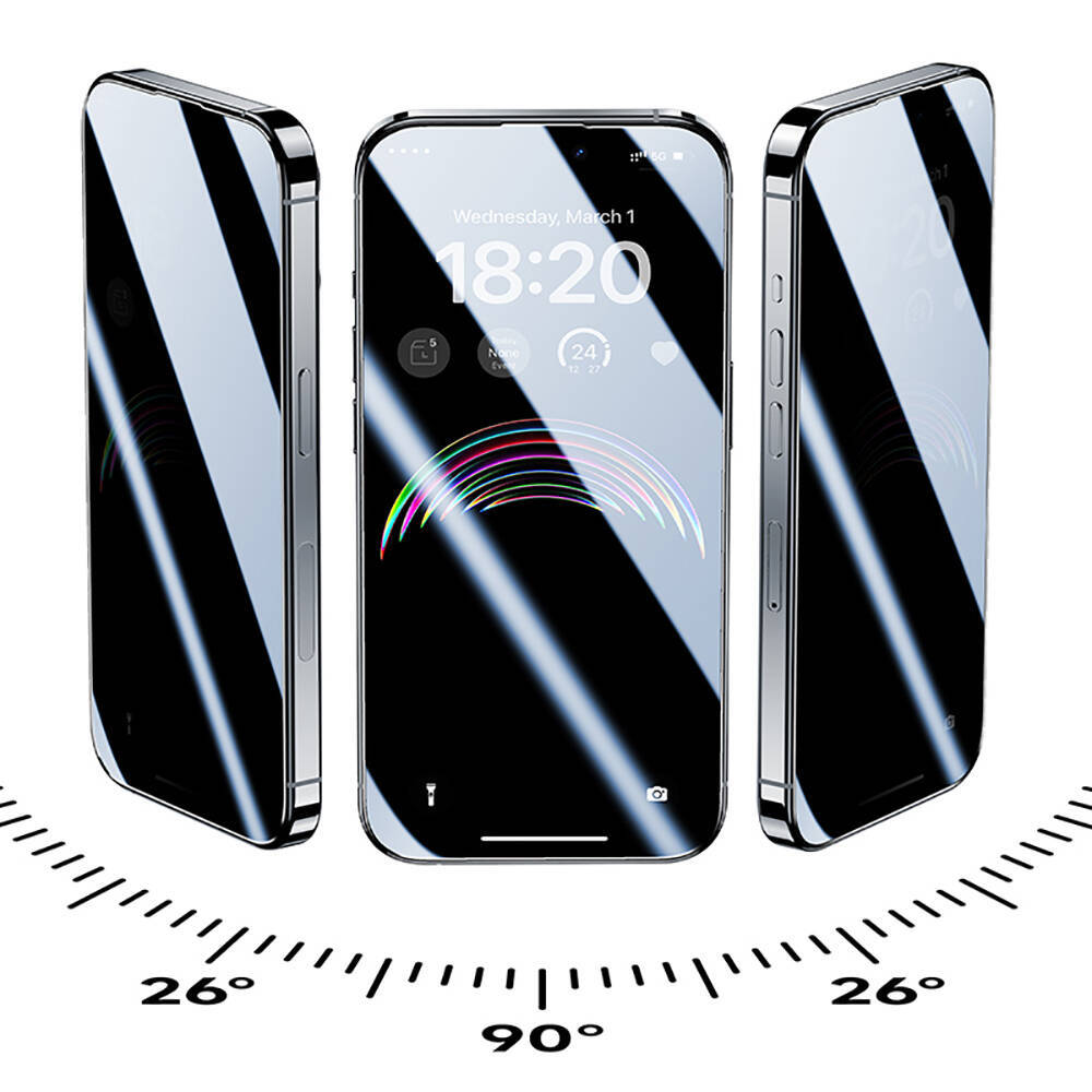 Apple iPhone 15 Pro Hidrofobik Ve Oleofobik Özellikli Benks Privacy Air Shield Ekran Koruyucu 10lu Paket - 7