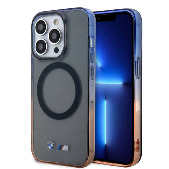 Apple iPhone 15 Pro Kılıf BMW M-safe Şarj Özellikli Transparan Renkli Çerçeveli Orjinal Lisanslı Kapak - 2
