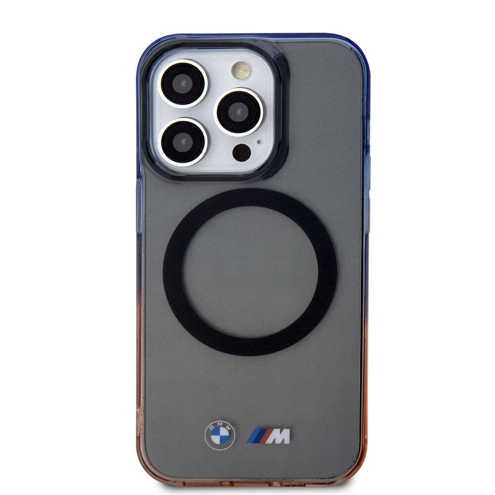 Apple iPhone 15 Pro Kılıf BMW M-safe Şarj Özellikli Transparan Renkli Çerçeveli Orjinal Lisanslı Kapak - 4