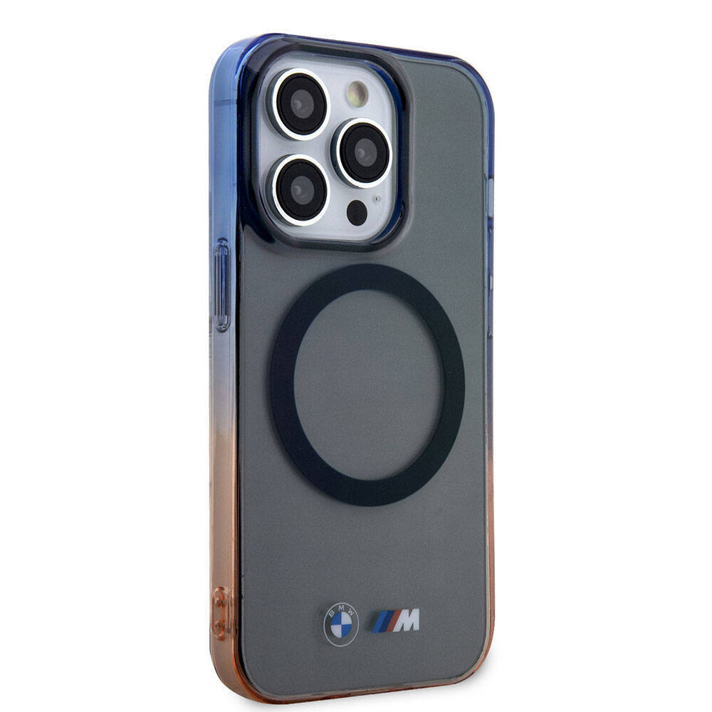 Apple iPhone 15 Pro Kılıf BMW M-safe Şarj Özellikli Transparan Renkli Çerçeveli Orjinal Lisanslı Kapak - 1