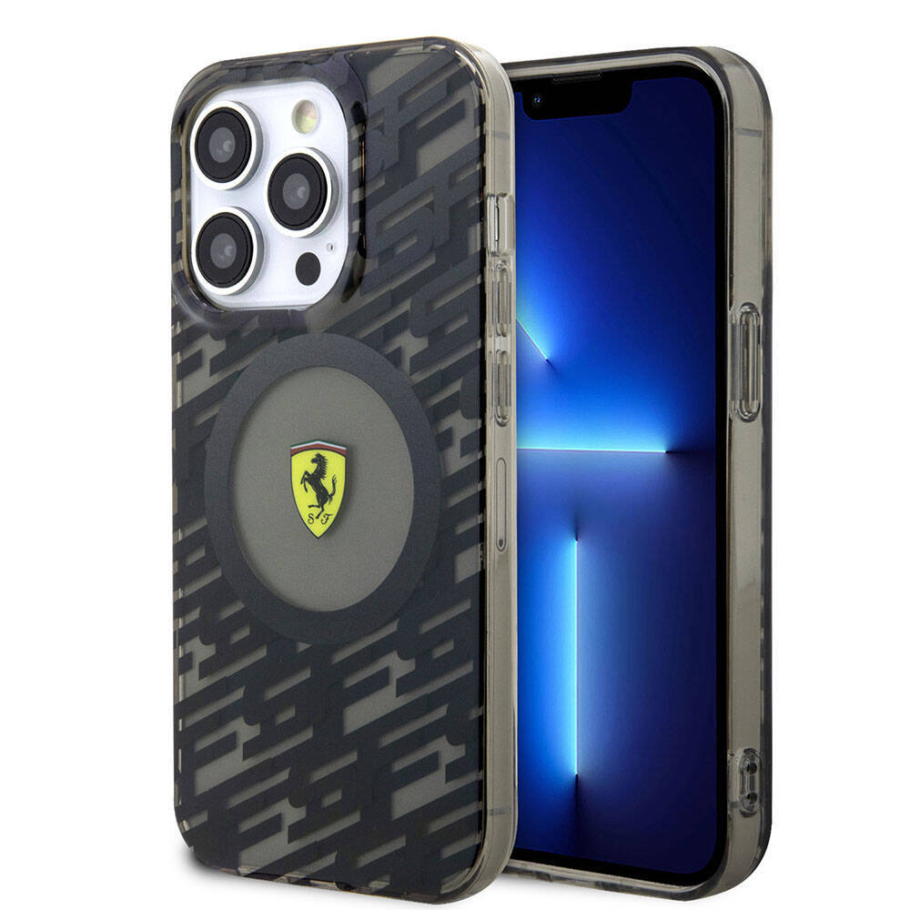 Apple iPhone 15 Pro Kılıf Ferrari Orjinal Lisanslı M-safe Şarj Özellikli Multi SF Kapak - 1