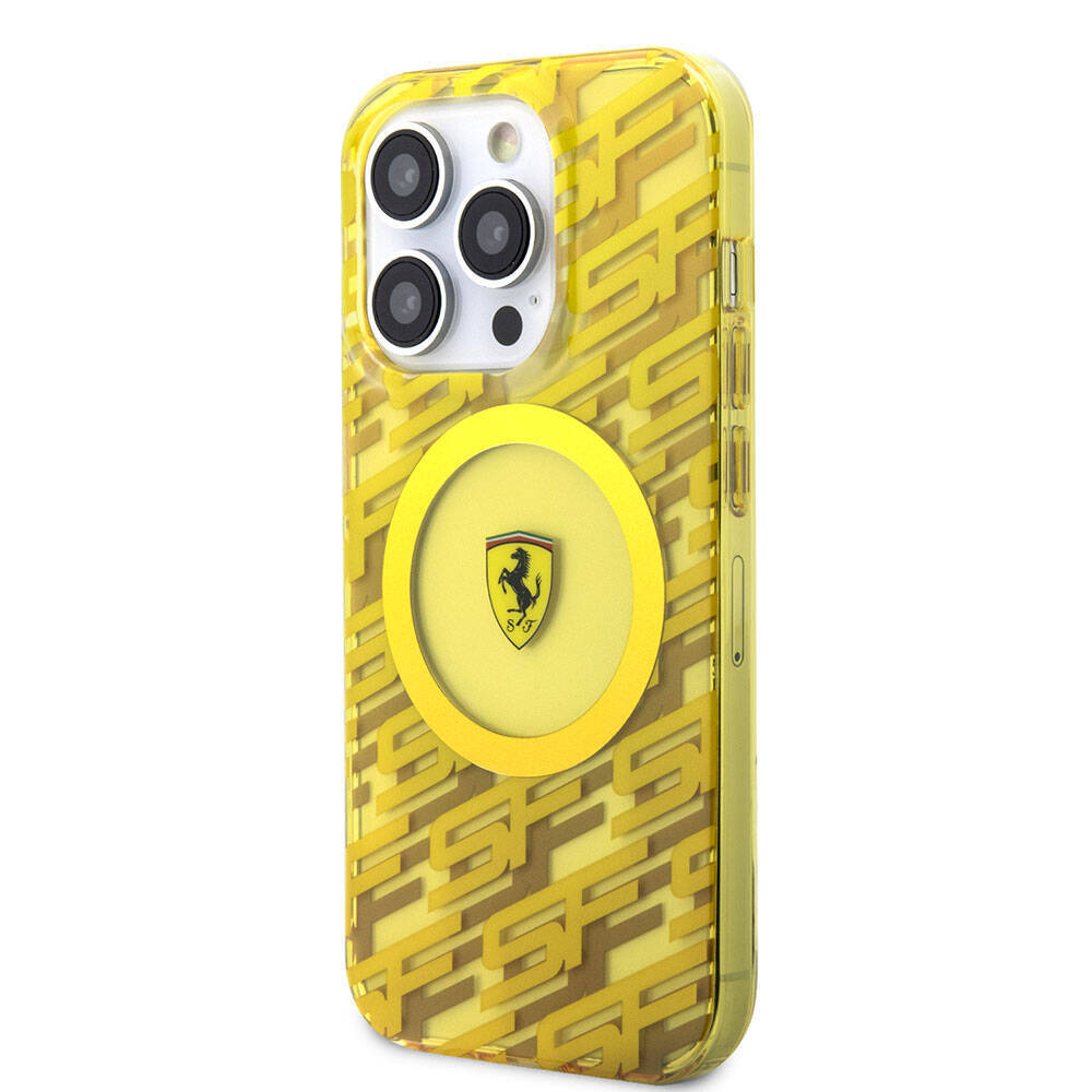Apple iPhone 15 Pro Kılıf Ferrari Orjinal Lisanslı M-safe Şarj Özellikli Multi SF Kapak - 9
