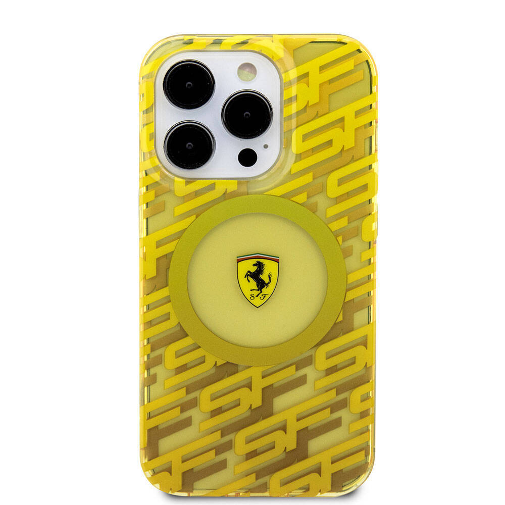 Apple iPhone 15 Pro Kılıf Ferrari Orjinal Lisanslı M-safe Şarj Özellikli Multi SF Kapak - 10