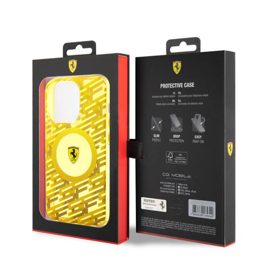 Apple iPhone 15 Pro Kılıf Ferrari Orjinal Lisanslı M-safe Şarj Özellikli Multi SF Kapak - 15