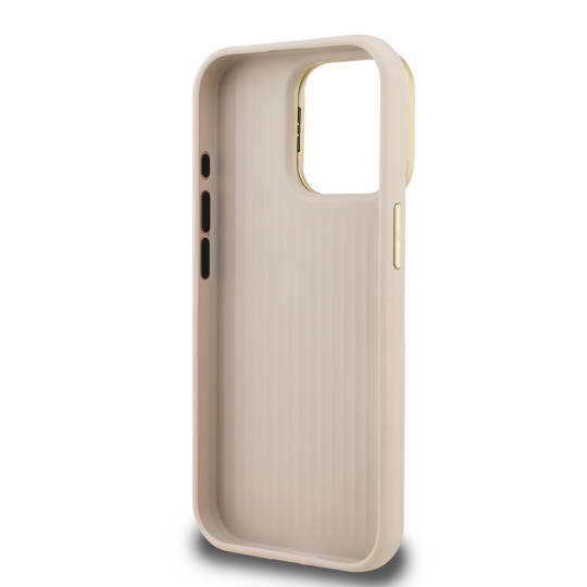 Apple iPhone 15 Pro Kılıf Guess Orjinal Lisanslı Grained Yazı Logolu Kamera Standlı Kapak - 20