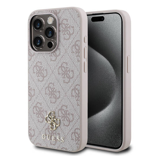 Apple iPhone 15 Pro Kılıf Guess Orjinal Lisanslı M-safe Şarj Özellikli Small 4G Classic Kapak - 21