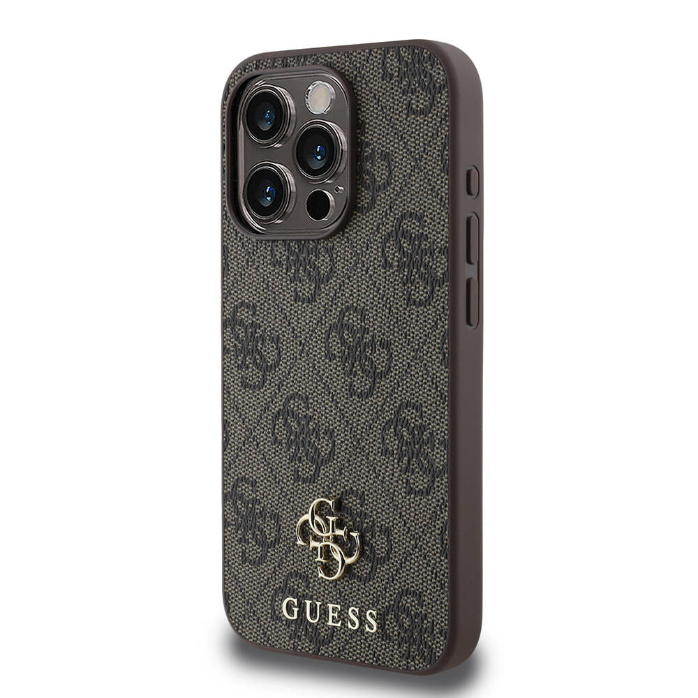 Apple iPhone 15 Pro Kılıf Guess Orjinal Lisanslı M-safe Şarj Özellikli Small 4G Classic Kapak - 2