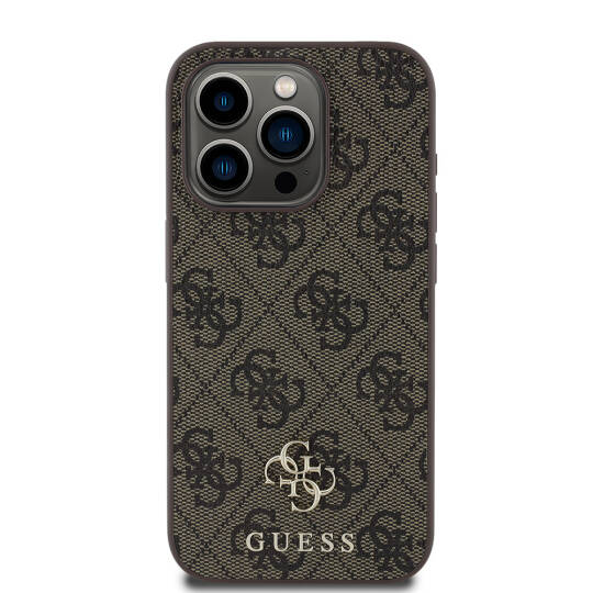 Apple iPhone 15 Pro Kılıf Guess Orjinal Lisanslı M-safe Şarj Özellikli Small 4G Classic Kapak - 3