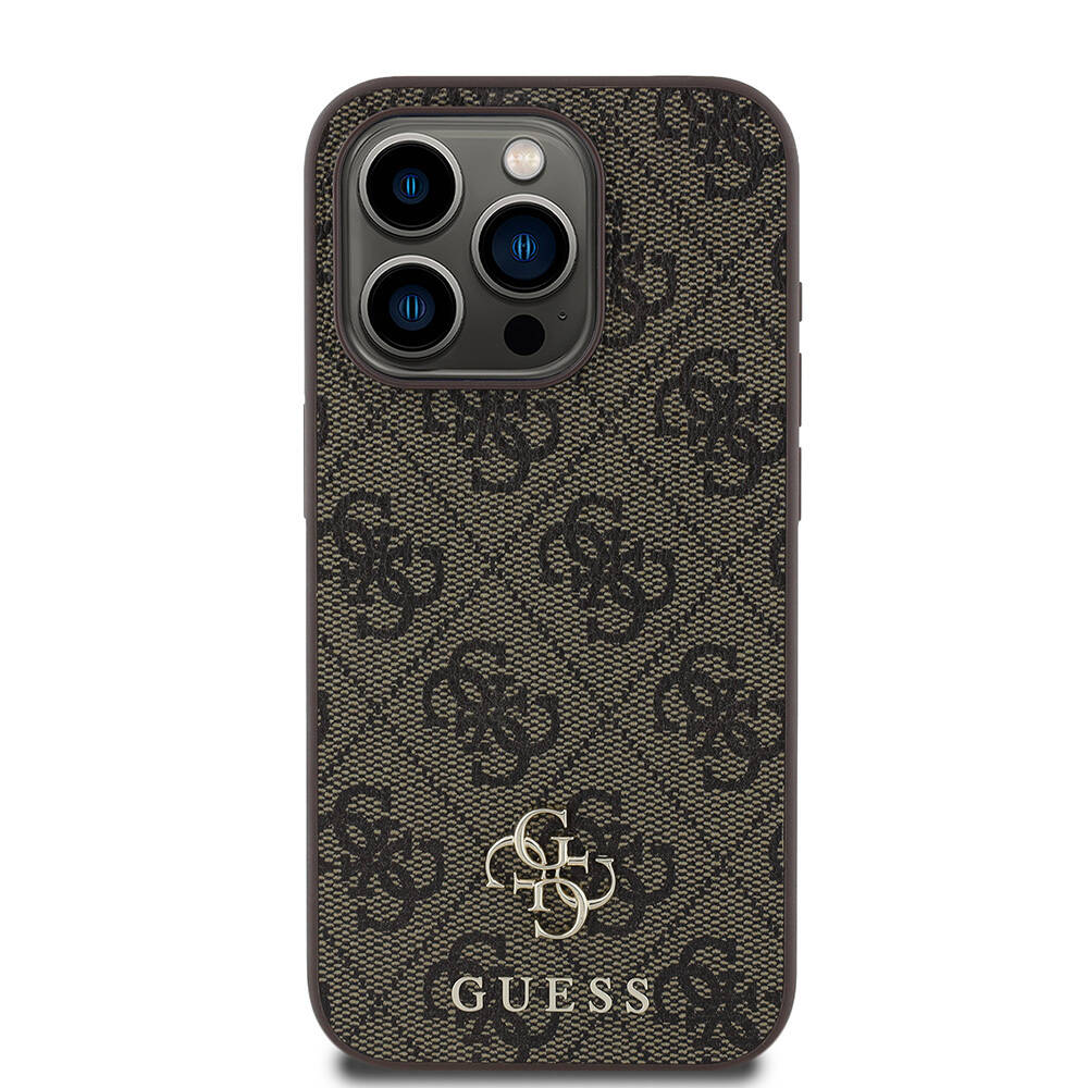 Apple iPhone 15 Pro Kılıf Guess Orjinal Lisanslı M-safe Şarj Özellikli Small 4G Classic Kapak - 3