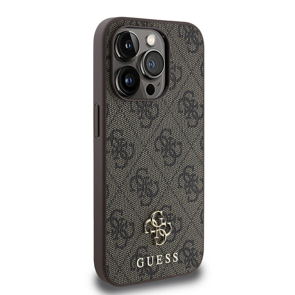 Apple iPhone 15 Pro Kılıf Guess Orjinal Lisanslı M-safe Şarj Özellikli Small 4G Classic Kapak - 4