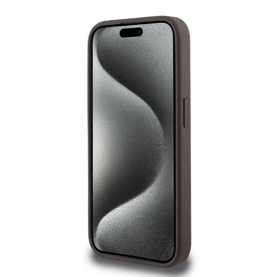 Apple iPhone 15 Pro Kılıf Guess Orjinal Lisanslı M-safe Şarj Özellikli Small 4G Classic Kapak - 5