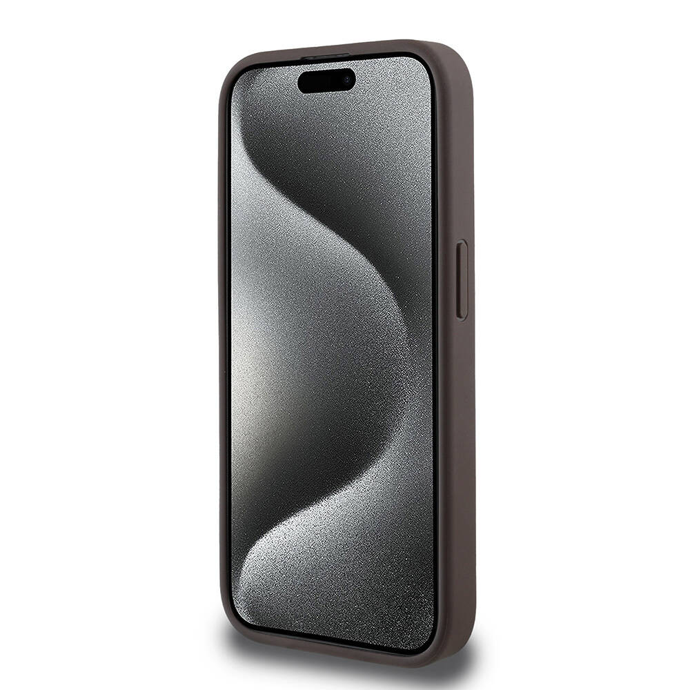 Apple iPhone 15 Pro Kılıf Guess Orjinal Lisanslı M-safe Şarj Özellikli Small 4G Classic Kapak - 5