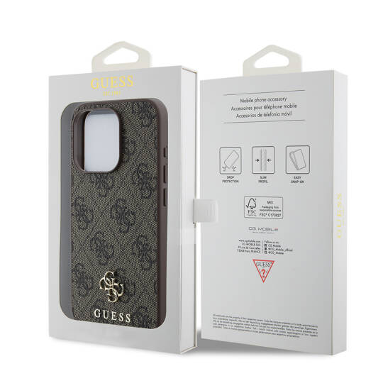 Apple iPhone 15 Pro Kılıf Guess Orjinal Lisanslı M-safe Şarj Özellikli Small 4G Classic Kapak - 8