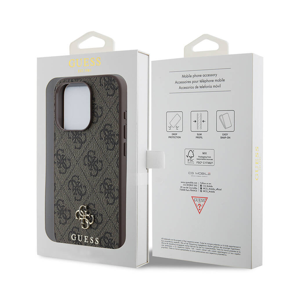 Apple iPhone 15 Pro Kılıf Guess Orjinal Lisanslı M-safe Şarj Özellikli Small 4G Classic Kapak - 8