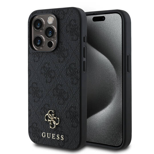 Apple iPhone 15 Pro Kılıf Guess Orjinal Lisanslı M-safe Şarj Özellikli Small 4G Classic Kapak - 9