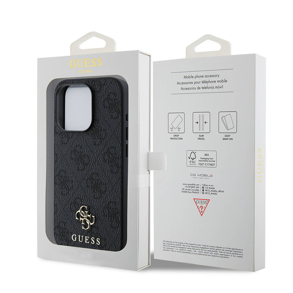 Apple iPhone 15 Pro Kılıf Guess Orjinal Lisanslı M-safe Şarj Özellikli Small 4G Classic Kapak - 16