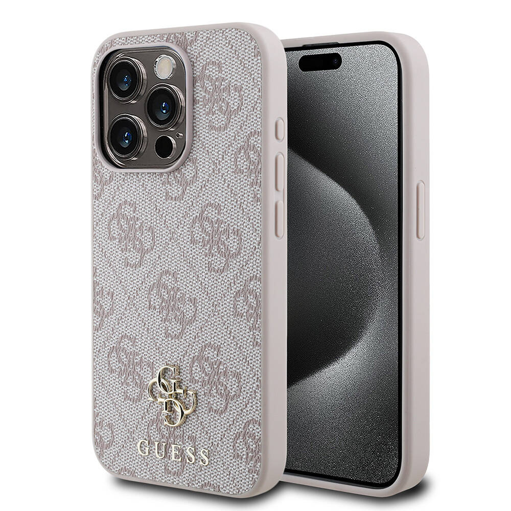 Apple iPhone 15 Pro Kılıf Guess Orjinal Lisanslı M-safe Şarj Özellikli Small 4G Classic Kapak - 17