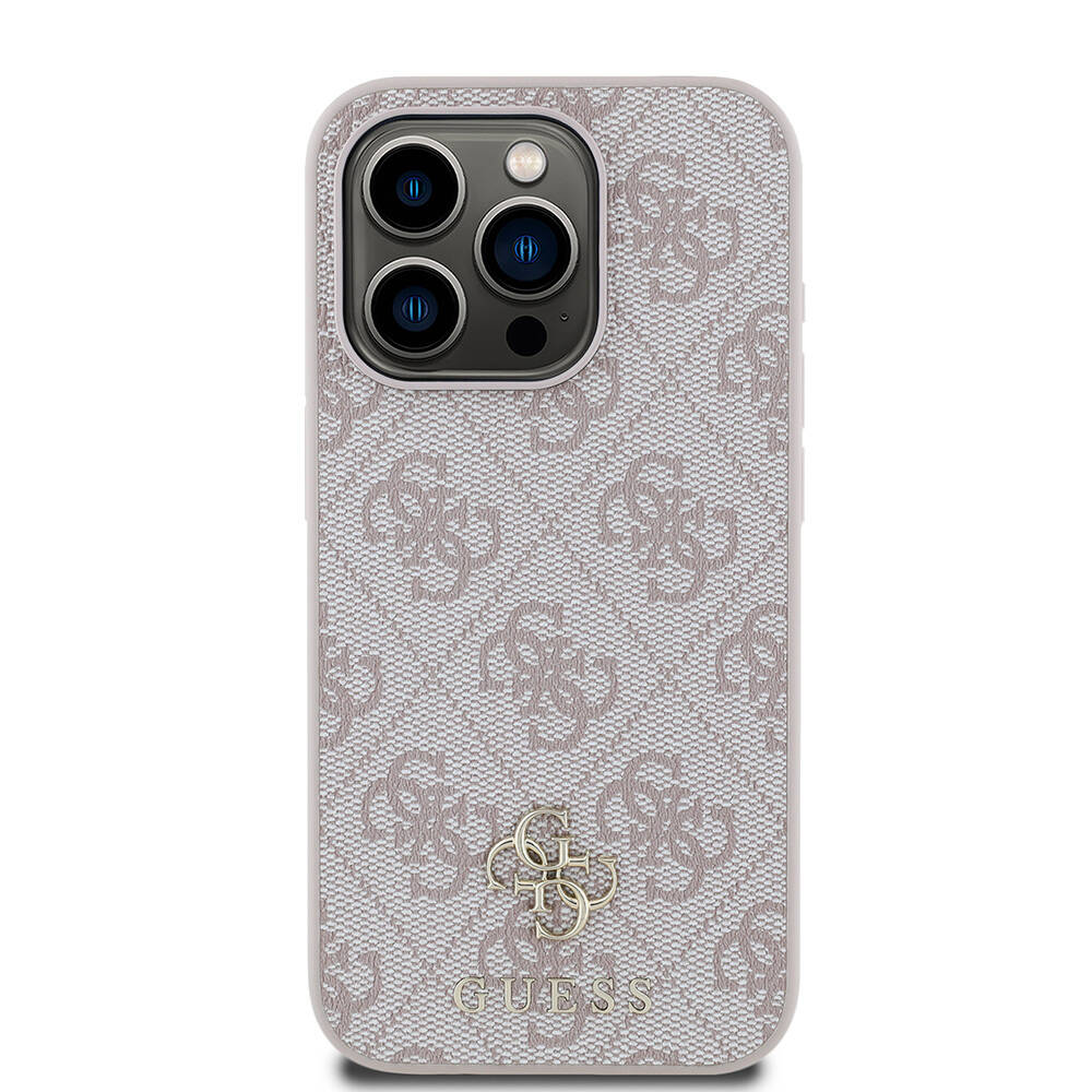 Apple iPhone 15 Pro Kılıf Guess Orjinal Lisanslı M-safe Şarj Özellikli Small 4G Classic Kapak - 19