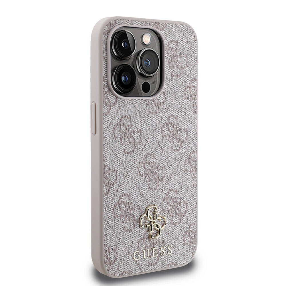 Apple iPhone 15 Pro Kılıf Guess Orjinal Lisanslı M-safe Şarj Özellikli Small 4G Classic Kapak - 20