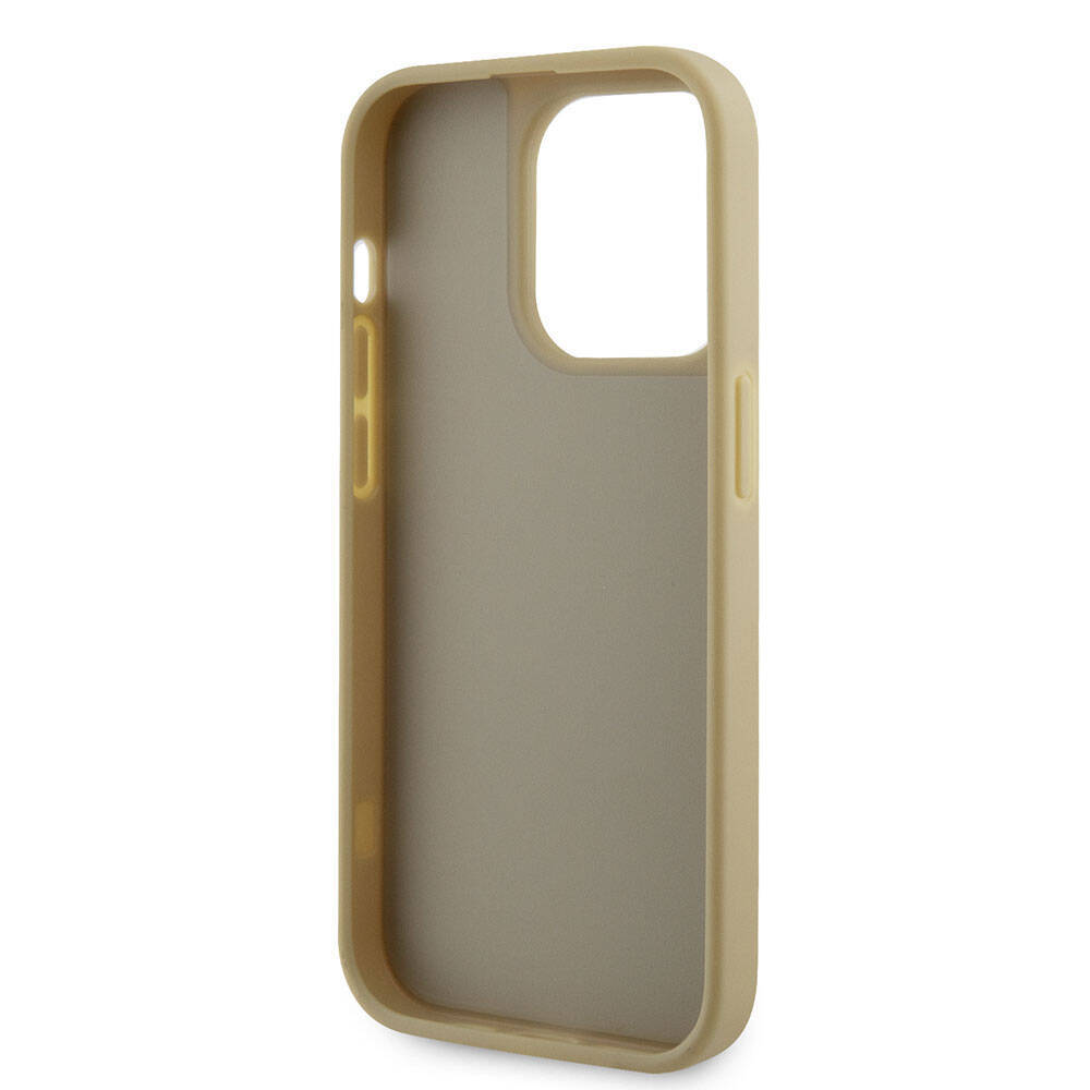 Apple iPhone 15 Pro Kılıf Guess Orjinal Lisanslı Taşlı Arka Yüzey Üçgen Logolu Kapak - 14