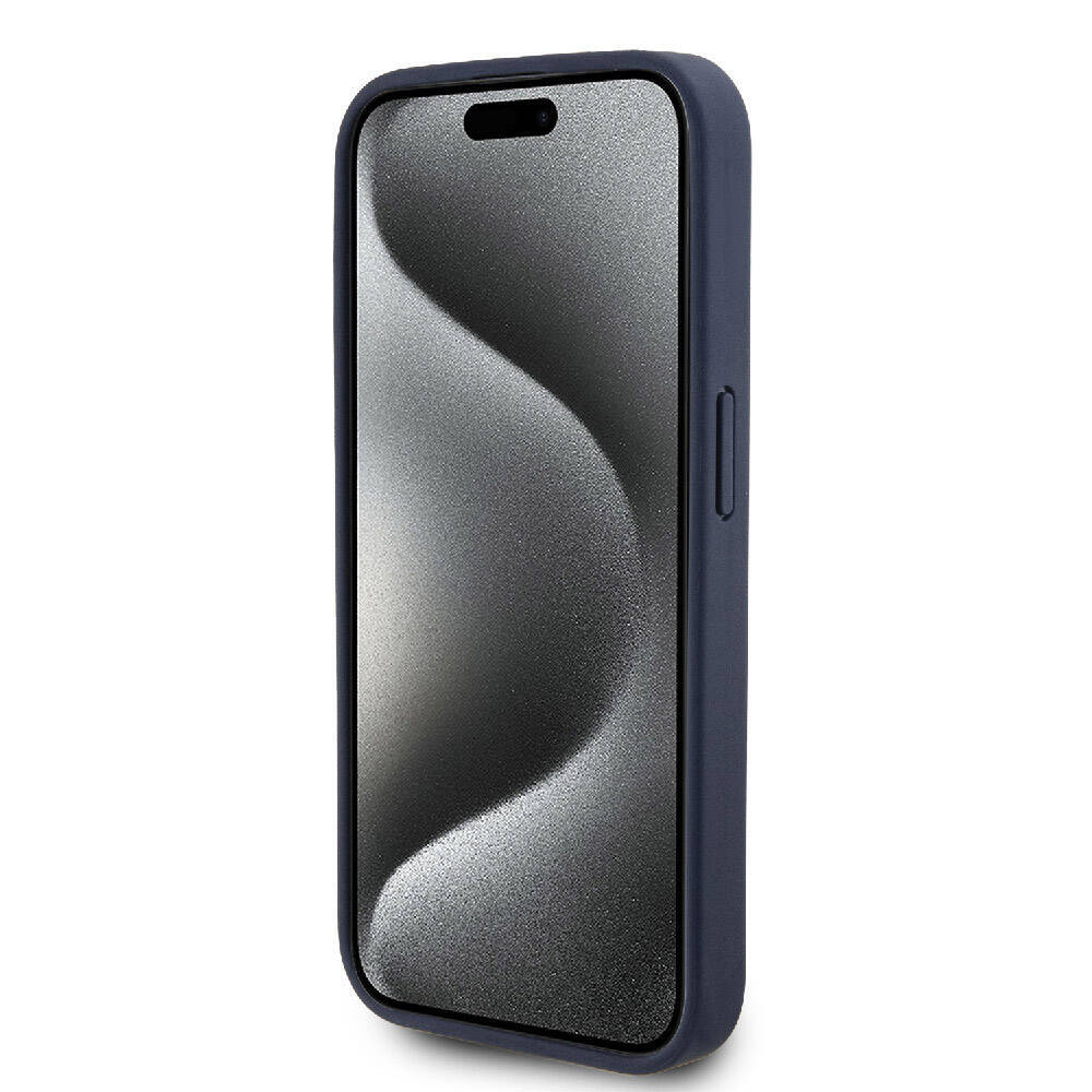Apple iPhone 15 Pro Kılıf Lacoste Orjinal Lisanslı M-safe Şarj Özellikli PU Deri Görünümlü Karışık Monogram Desenli Kapak - 19