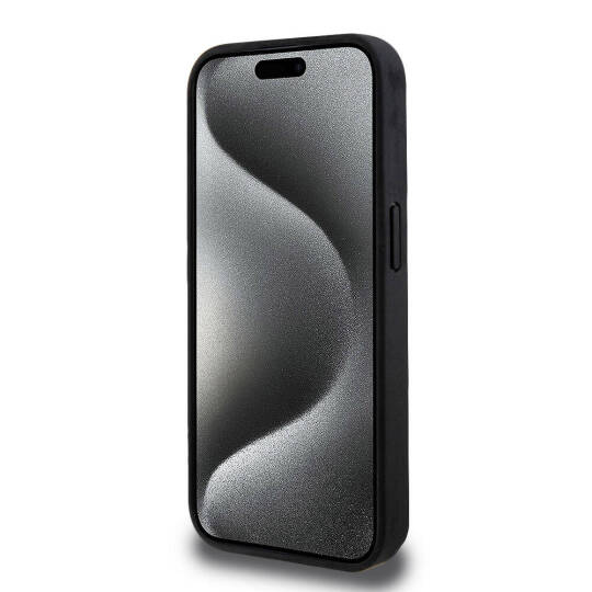 Apple iPhone 15 Pro Kılıf Lacoste Orjinal Lisanslı M-safe Şarj Özellikli PU Deri Görünümlü Kartlıklı Karışık Monogram Desenli Kapak - 8