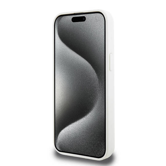 Apple iPhone 15 Pro Kılıf Lacoste Orjinal Lisanslı M-safe Şarj Özellikli PU Deri Görünümlü Kartlıklı Karışık Monogram Desenli Kapak - 15