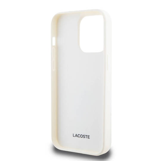 Apple iPhone 15 Pro Kılıf Lacoste Orjinal Lisanslı M-safe Şarj Özellikli PU Deri Görünümlü Kartlıklı Karışık Monogram Desenli Kapak - 17