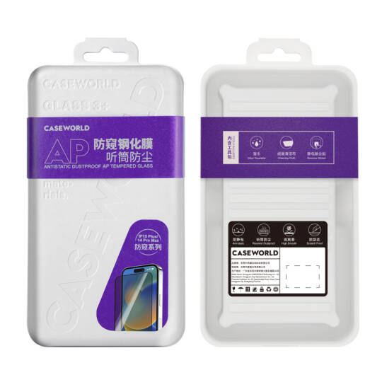 Apple iPhone 15 Pro Max CaseWorld HD Serisi 0.33mm Privacy Temperli Cam Ekran Koruyucu - 6