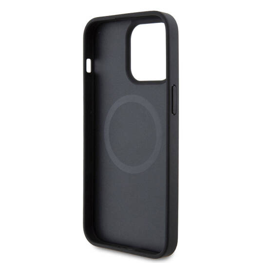 Apple iPhone 15 Pro Max Kılıf Ferrari Orjinal Lisanslı M-safe Şarj Özellikli Metal Logolu PU Karbon Kapak - 9