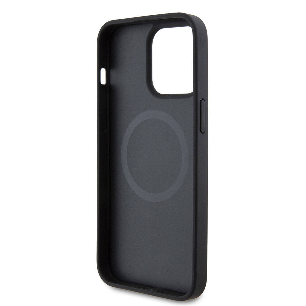 Apple iPhone 15 Pro Max Kılıf Ferrari Orjinal Lisanslı M-safe Şarj Özellikli Metal Logolu PU Karbon Kapak - 9