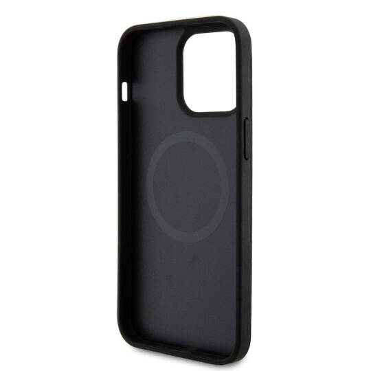 Apple iPhone 15 Pro Max Kılıf Ferrari Orjinal Lisanslı M-safe Şarj Özellikli Metal Logolu PU Karbon Kapak - 16