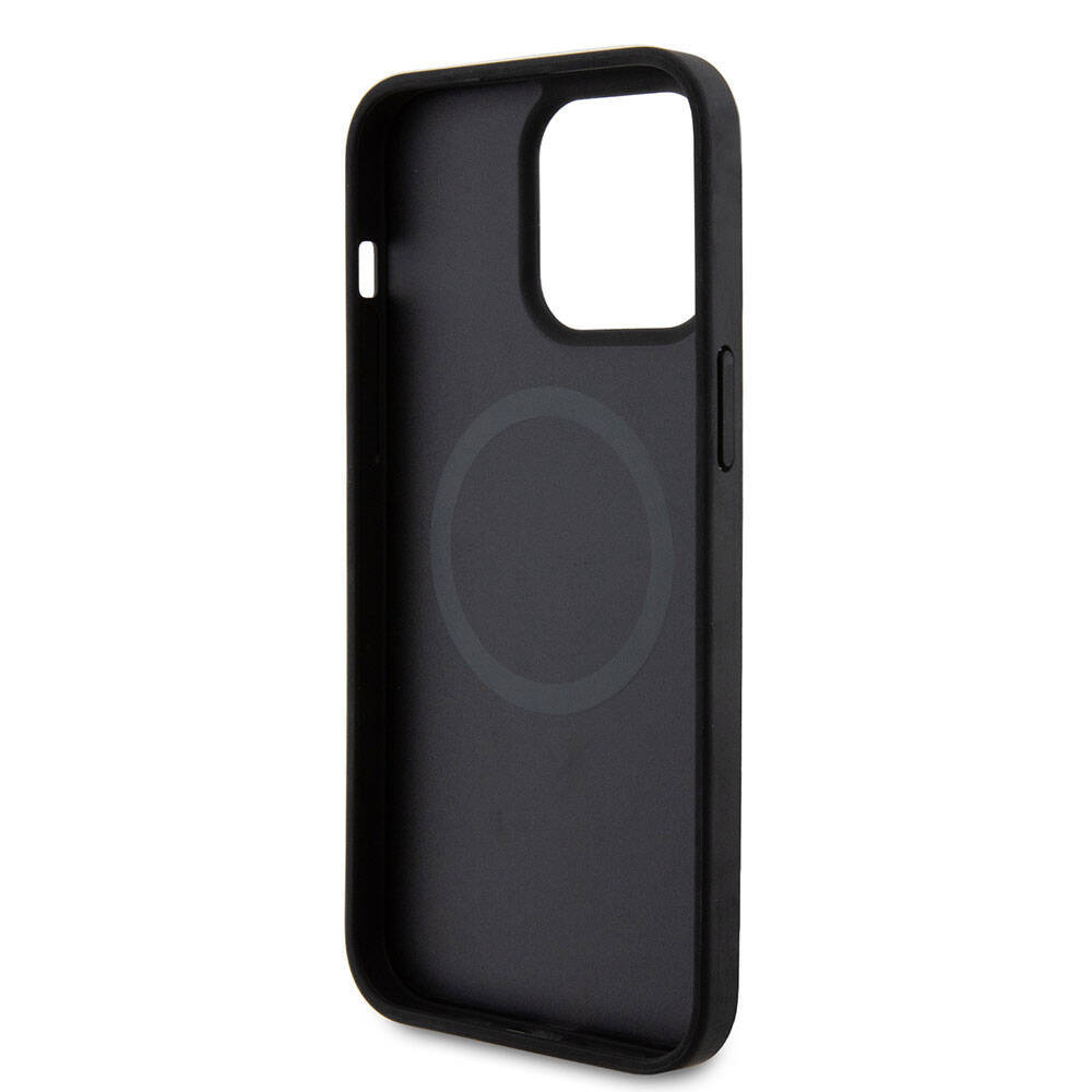 Apple iPhone 15 Pro Max Kılıf Ferrari Orjinal Lisanslı M-safe Şarj Özellikli Metal Logolu PU Karbon Kapak - 16